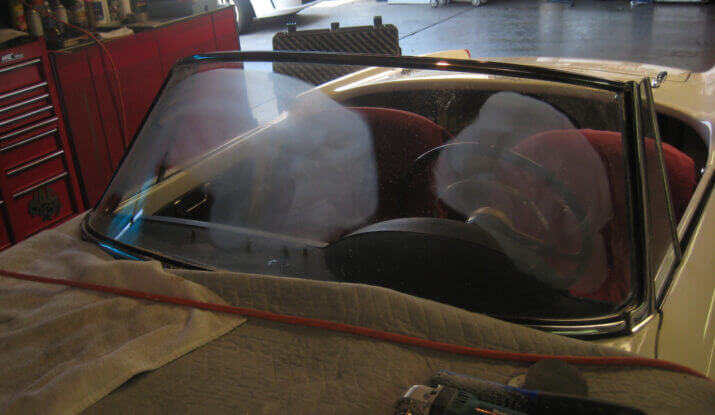 The glass scratch removal process requires resurfacing the damage first. Manhattan Beach, CA