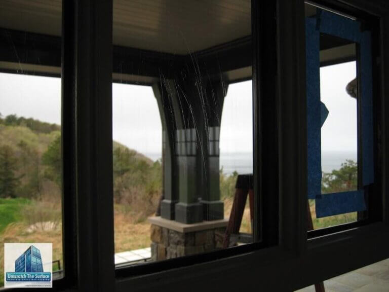 Deep Scratched Glass Repair | Riverhead NY after - deep scratched glass repair, riverhead NY