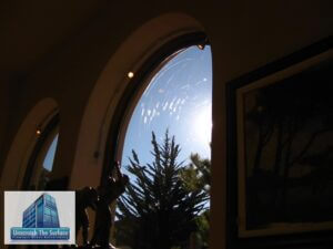 removing glass scratches to make the glass look new again