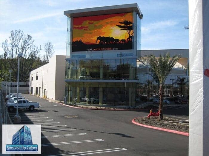 Resurfacing glass for Lexus Dealership in Escondido, CA