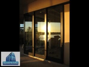 After taking scratches out of tempered glass, there should be no haze, swirls. or distortion. Just like this glass restoration project in Brandon, FL