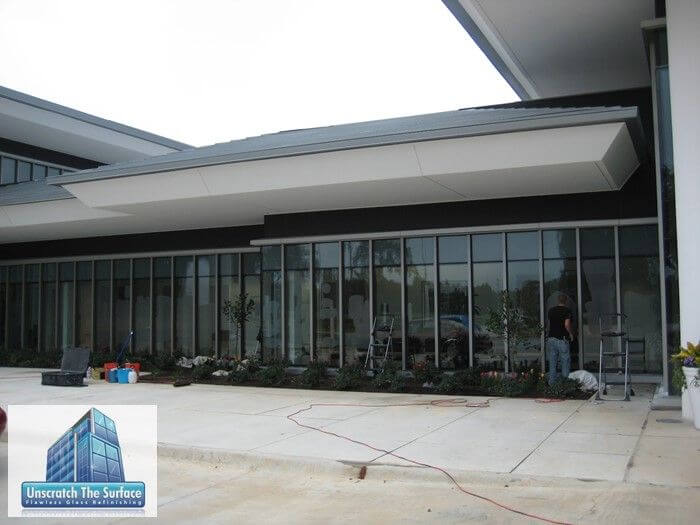 Unscratch Crew Fixing Scratched Glass Again - Saves 160K - Pittsburg TX fixing scratched glass insurance job Pittsburg, TX