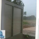 Multiple scratches with dark background. These glass panels needed resurfacing. Pittsburg, TX