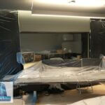 scratch glass repair creates dust. must cover all sensitive electronics. Seattle, WA