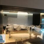 When restoring scratched glass, always work in straight lines. Seattle, WA