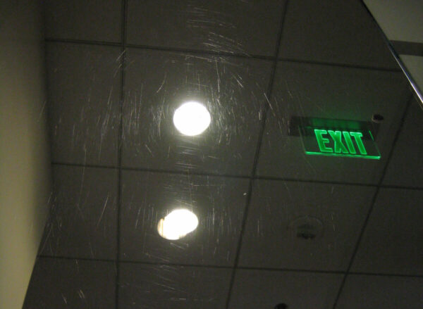 This is what scratched tempered glass typically looks like before we resurface it. Los Angeles, CA