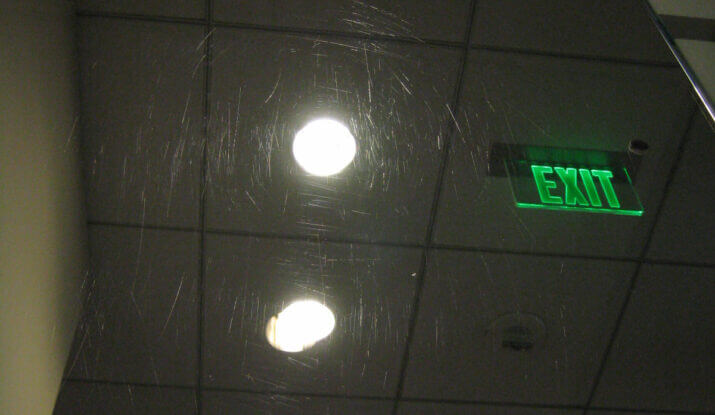 This is what scratched tempered glass typically looks like before we resurface it. Los Angeles, CA