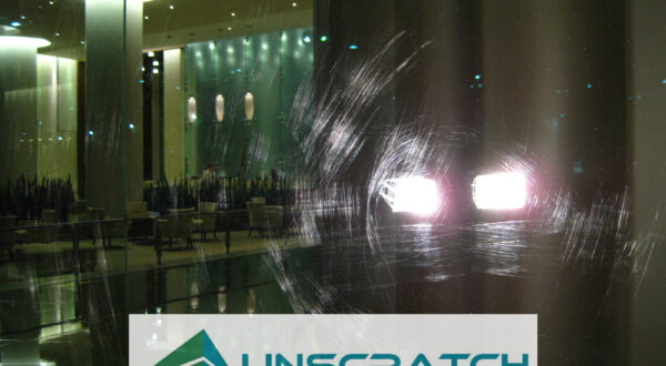 widespread scratches from fabrication debris (glass fines) Queens NY