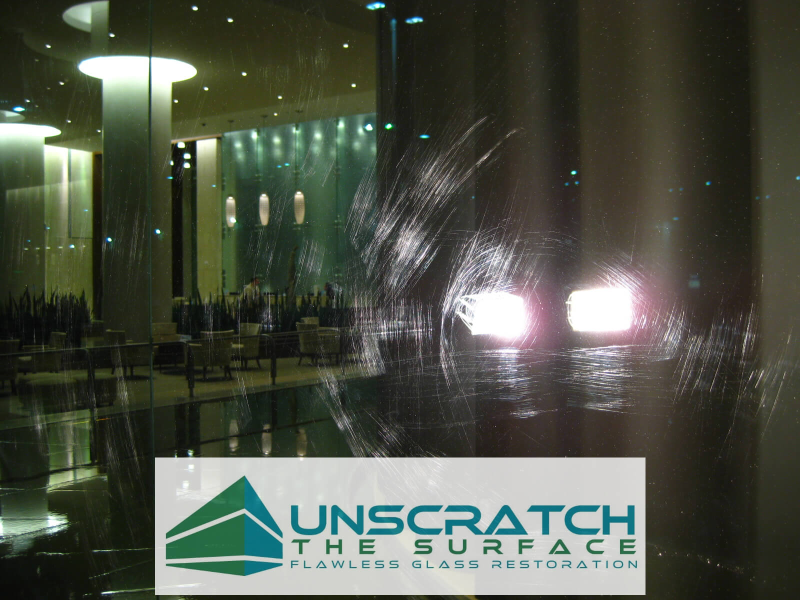 Services widespread scratches from fabrication debris (glass fines) Queens NY