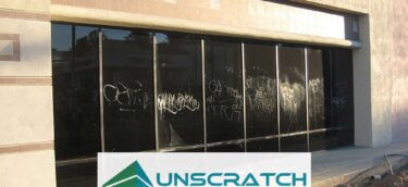 acid etched glass graffiti removal in window california