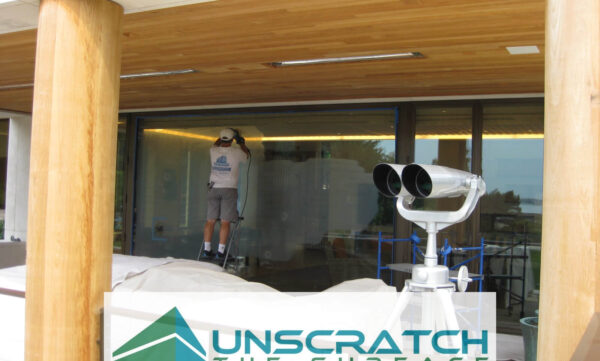 glass restoration project in belle haven, ct