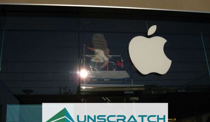 Tempered glass restoration being performed at Apple store in Yonkers, NY.