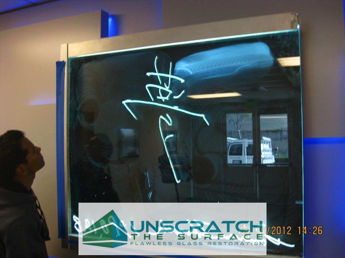 glass restoration on glass art at honda