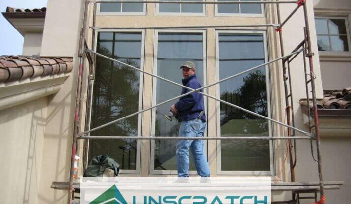 Rick Evans on scaffolding in Carmel CA