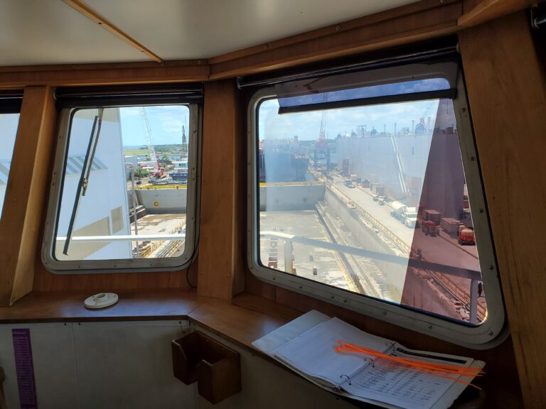 scratched marine glass repair Tampa FL - side window ready for final polish