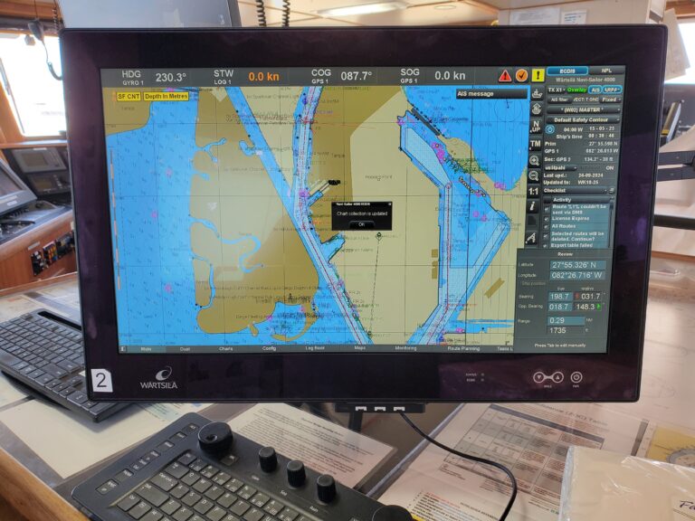 glass scratch repair Tampa FL - Liberty tugboat navigation screen Tampa Bay