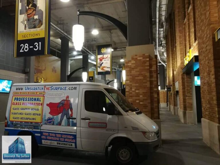 Unscratch the Surface van asked to park inside since ESPN was doing interviews where we were parked!